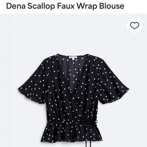 Nine Britton Dena Scallop Faux Wrap Blouse